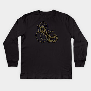 Dragon Vector - Amber Kids Long Sleeve T-Shirt